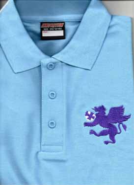 Mark Rutherford Upper Summer Polo Shirt (Sky+PurpleLogo)