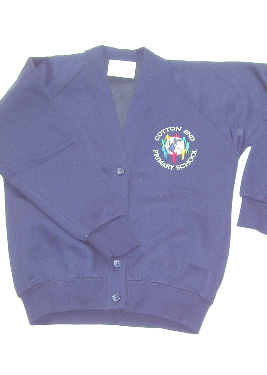 Cotton End Primary Sweat Cardigan (Navy)