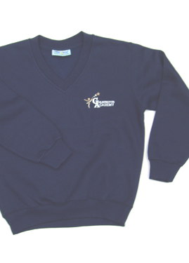 Goldington Academy V-Neck Sweatshirt (Navy)