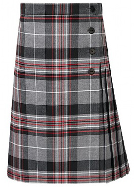 KCA Tartan Kilt Skirt (Grey/Multi)