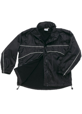 Fleece Lined Trimmed Rain Jacket 