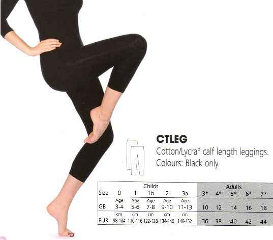 Cotton/Lycra Calf Length Leggings