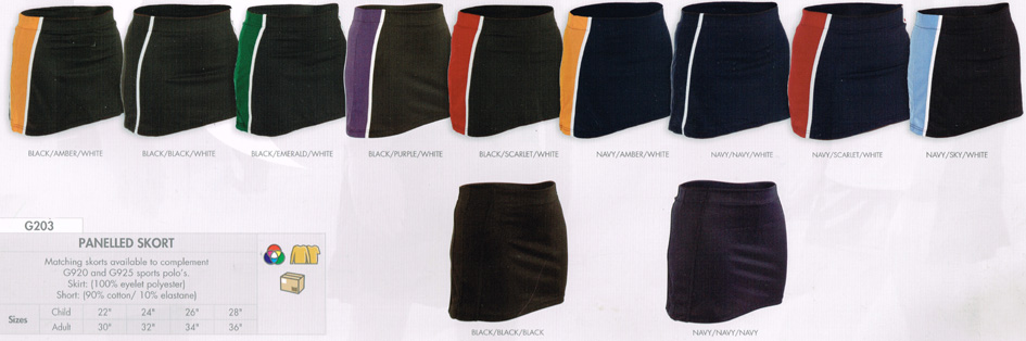 KCA Panelled Skorts (Black/Red/White)